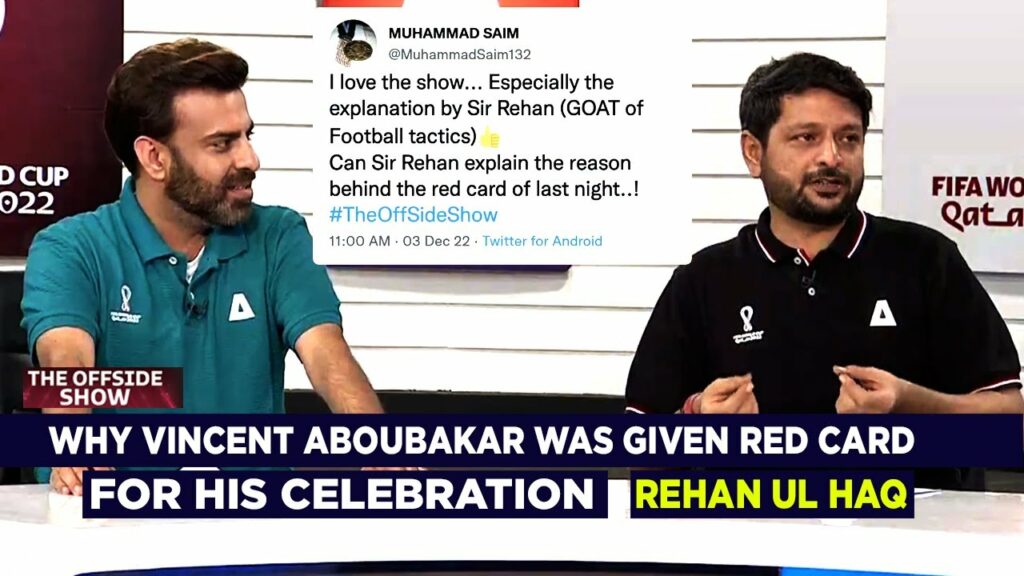 Why Vincent Aboubakar was given Red Card for his celebration #RehanUlHaq
