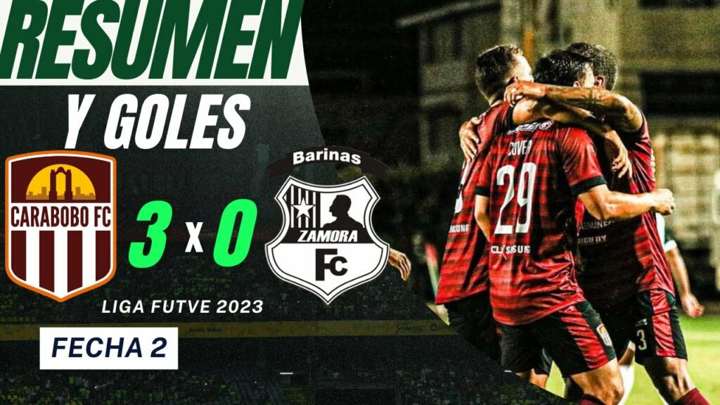 Carabobo vs Zamora (3-0) Resumen y Goles - Liga Futve 2023 Fecha 2 - 12.02.2023