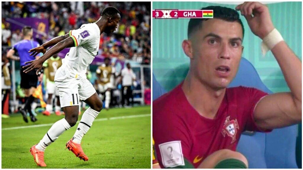 Cristiano Ronaldo reaction when Ghana player did his 'SIUU' celebration after scoring