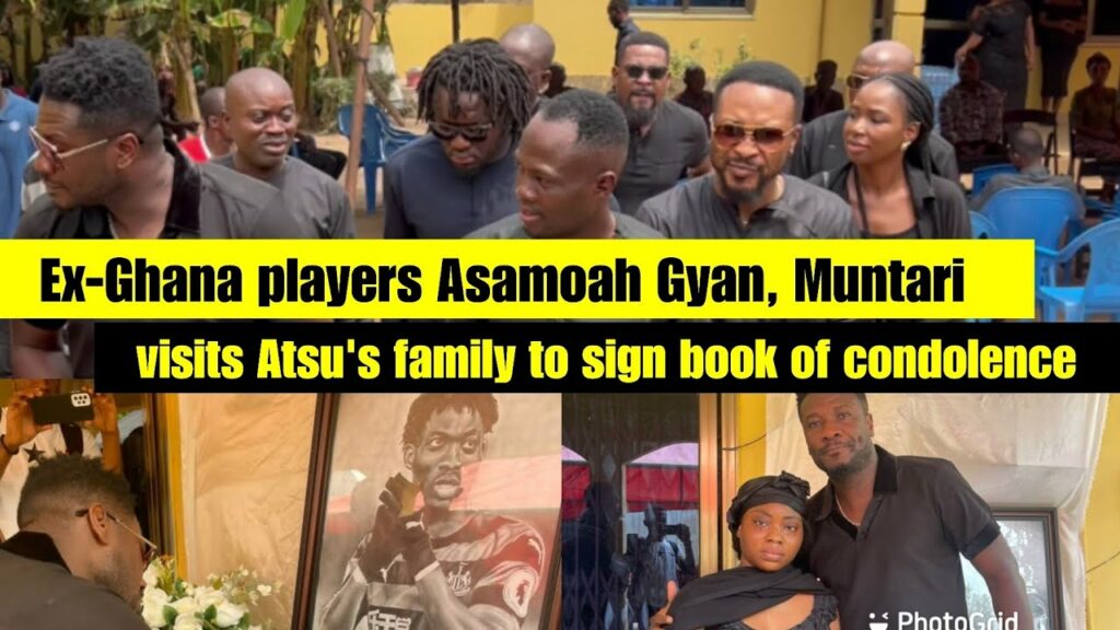 Asamoah Gyan, Sulley Muntari, ex-Black Stars players visit Christian Atsu's family