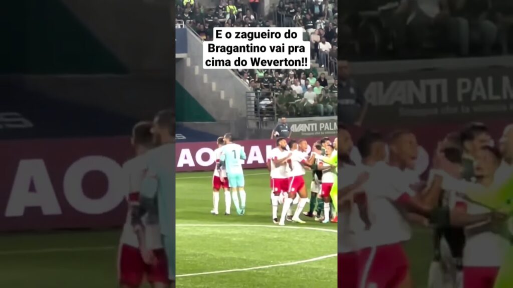 WEVERTON PEGA O PESCOÇO DO JOGADOR DO BRAGANTINO NA CONFUSÃO!! #shorts