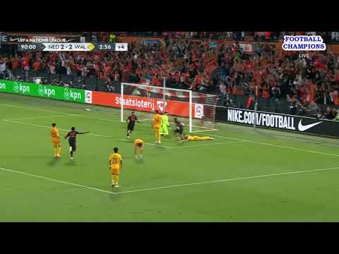 Ben davies-Chris mepham verzweifelt nach dem Tor vor dem Netz, Niederland-Wales,UEFA Nation League22