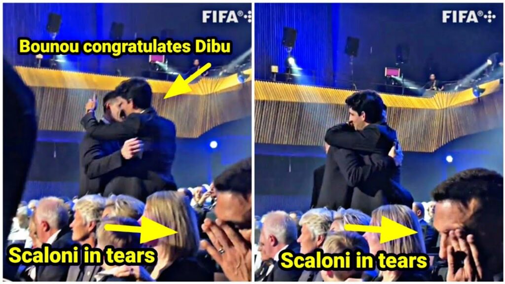 Lionel Scaloni's reaction after Emiliano Martinez was awarded The Best FIFA Men's Goalkeeper