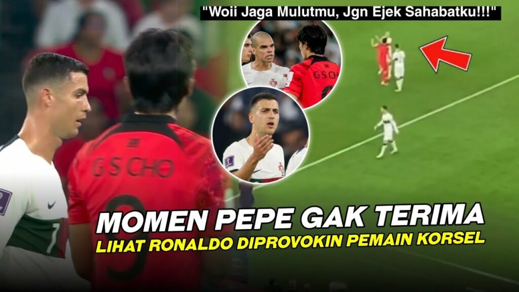 BERGERAK CEPAT LINDUNGI RONALDO 😡 Aksi Pepe & Dalot Saat Lihat Ronaldo Diprovokin Pemain Korsel