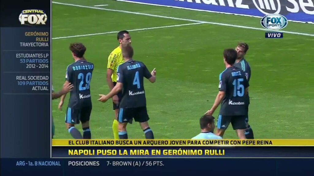 Napoli busca un arquero joven y posó su mirada en Gerónimo Rulli