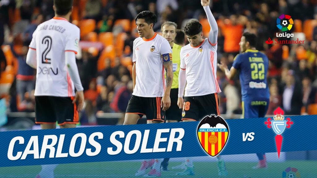 Golazo de Carlos Soler (3-2) en el Valencia CF vs RC Celta