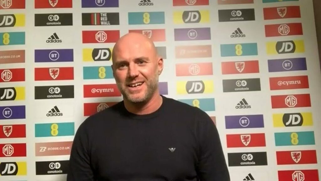 Robert Page reacts to Wales World Cup play-off draw