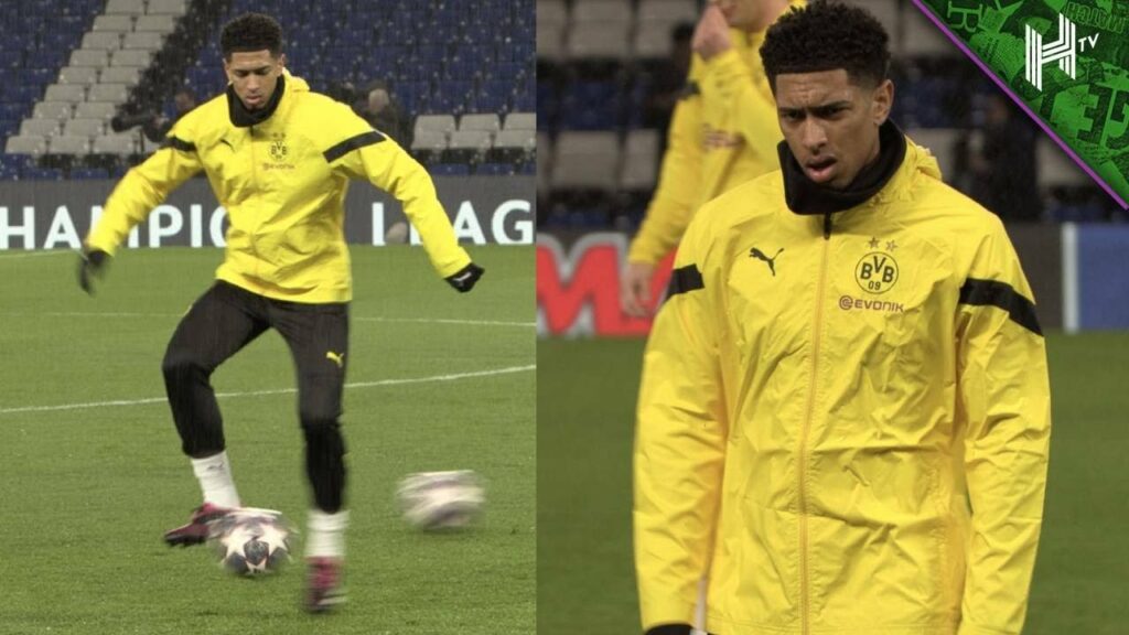 England star JUDE BELLINGHAM trains at Stamford Bridge ahead of Chelsea clash