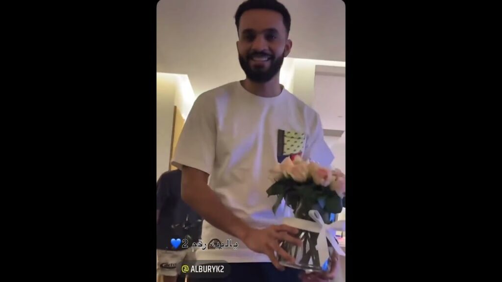 البريك ومحمد كنو في زيارة للاعب الهلال السابق نواف العابد