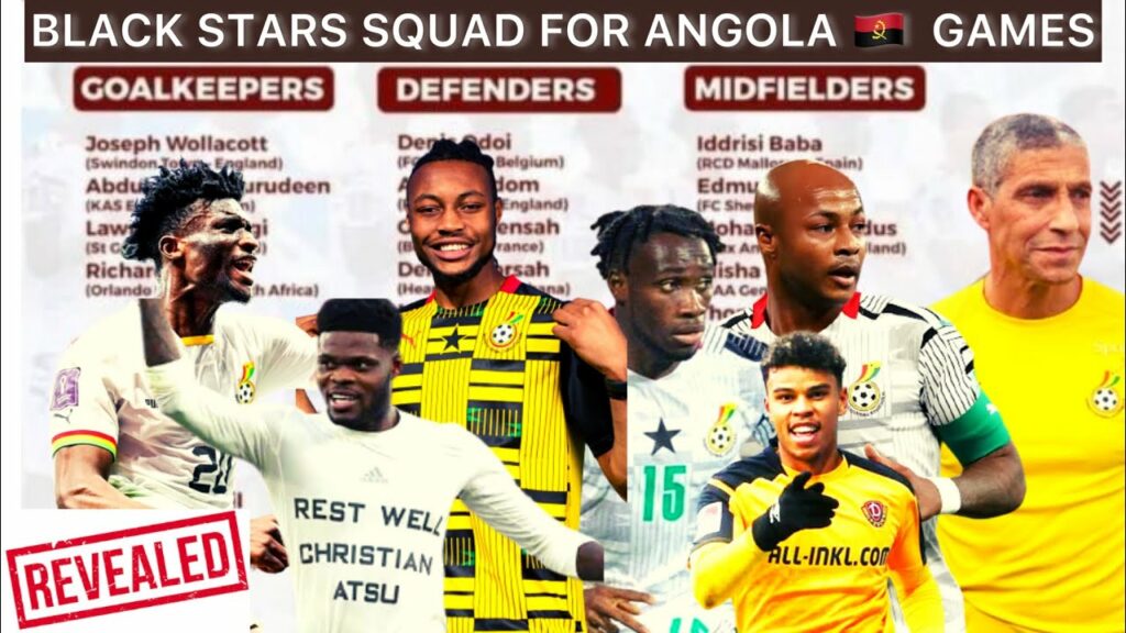 REVEALED: Full Black Stars Squad For Ghana Vs Angola Games, Kudus, Thomas Partey