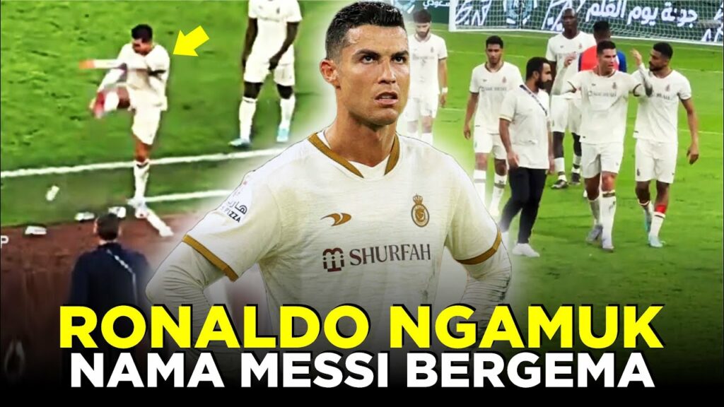 TERIAKAN LIONEL MESSI BERGEMURUH!! RONALDO NGAMUK DAN TENDANG BOTOL