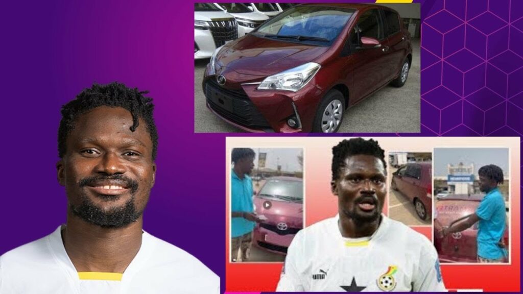 Daniel Amartey buys a brand new car for man who bought him Ice kenkey 10yrs ago