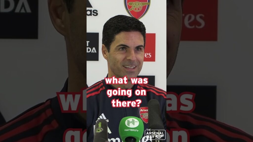 "HAPPY MARRIAGE" ❤  Mikel Arteta Laughs Off Gabriel & William Saliba Bust-Up 🤣 #Shorts