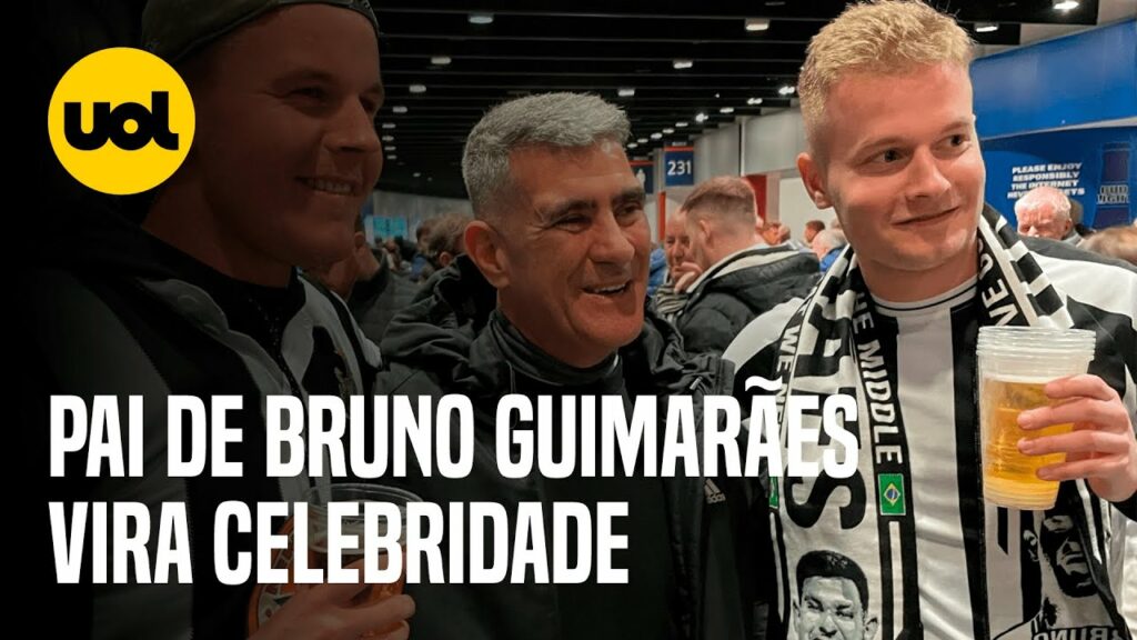 Pai de Bruno Guimarães vira celebridade entre os torcedores do Newcastle
