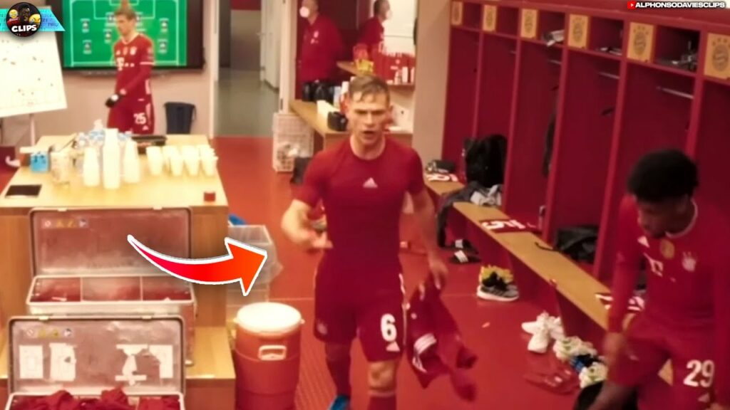 Kimmich shows his passion after Bayern lose in the UCL..😡