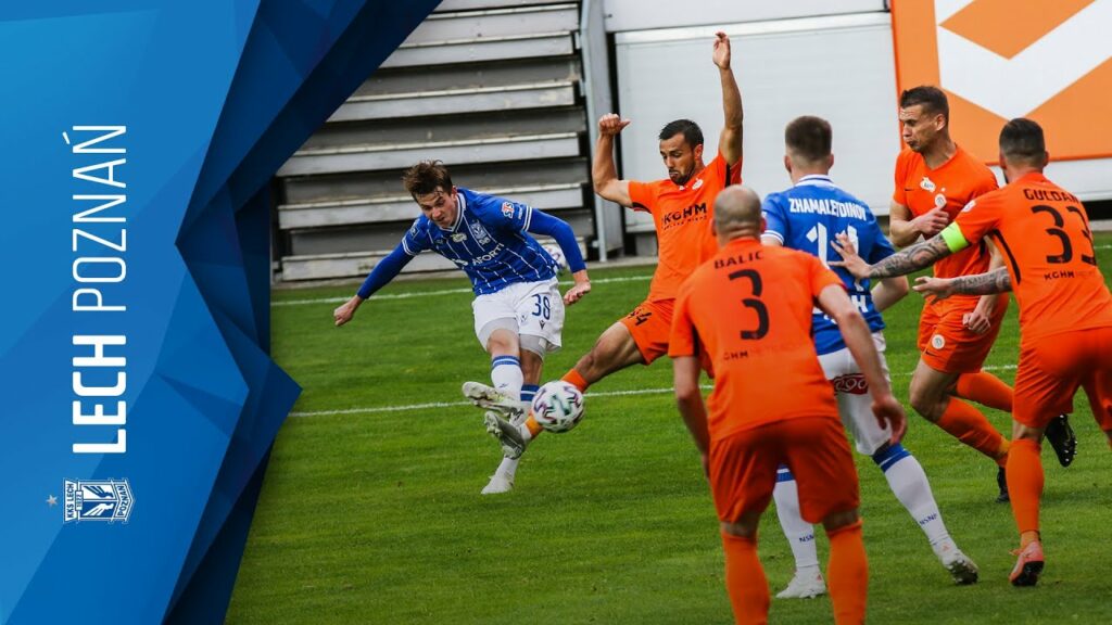 Trener Dariusz Żuraw oraz Jakub Kamiński po meczu z Zagłębiem Lubin