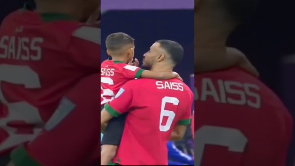 Morocco player,,, SAISS he is Son,Father And Son emotional moment WhatsApp status #football#morocco