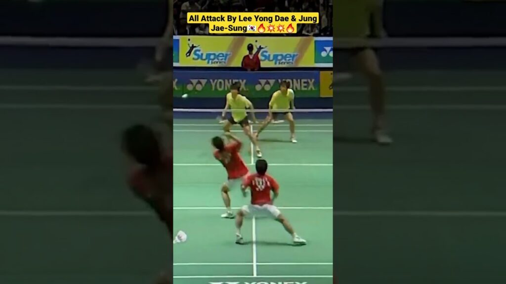 All Attack By Lee Yong Dae & Jung Jae-Sung🇰🇷🔥💥💥🔥#leeyongdae #jungjaesung #badmintonkorea #viral