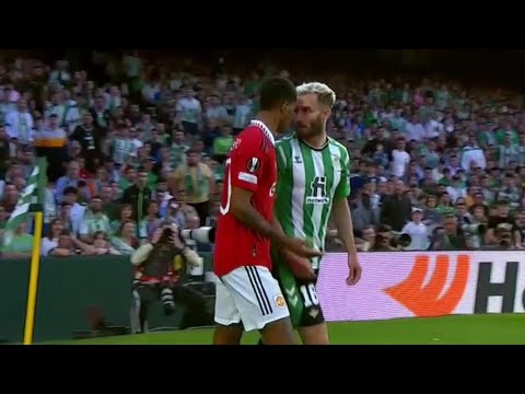 Marcus Rashford Vs German Pezzella Heated Moment Manchester United vs Real Betis | RO16 Leg 2