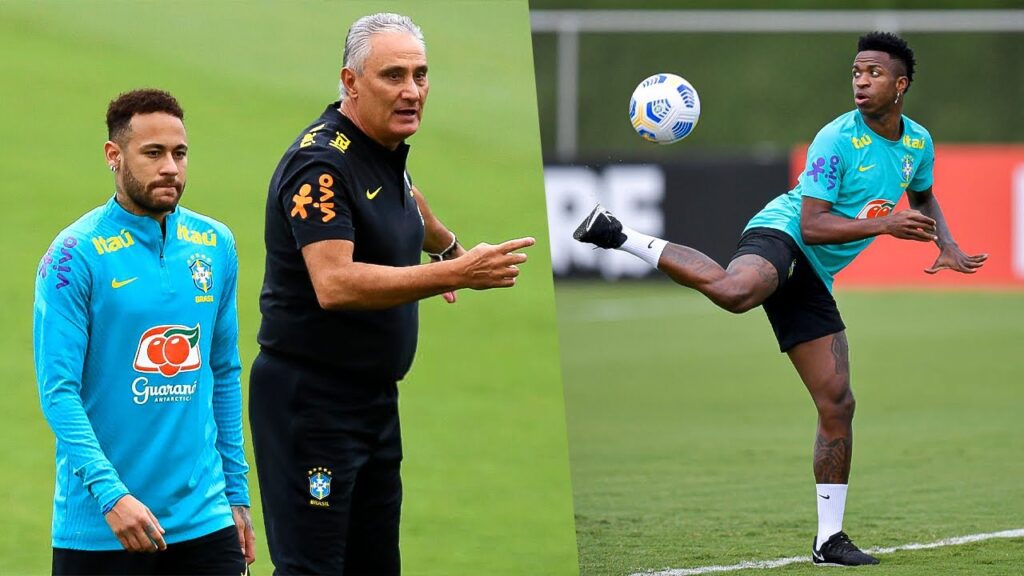 Neymar, Vinicius Junior, Coutinho, Dani Alves, Antony CRAZY Skills in Brazil Training Today!