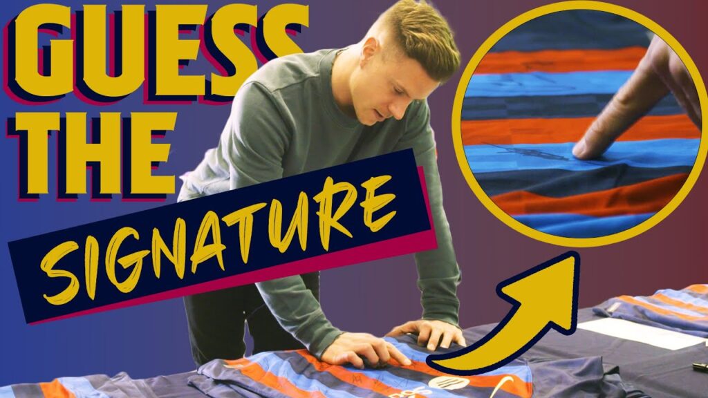 TER STEGEN, DEMBÉLÉ & MARCOS ALONSO try to guess heir teammates SIGNATURES 🖊️😂