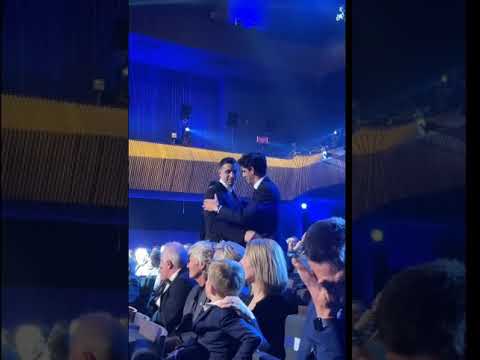 Yassine Bounou and Emiliano Martinez hugs each other