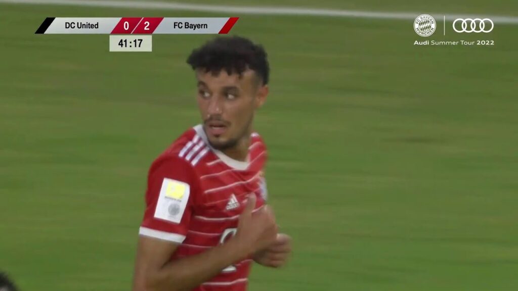 Noussair Mazraoui Bayern DEBUT vs DC United (21/07/2022)نوصير مزراوي أمام دي سي يونايتد