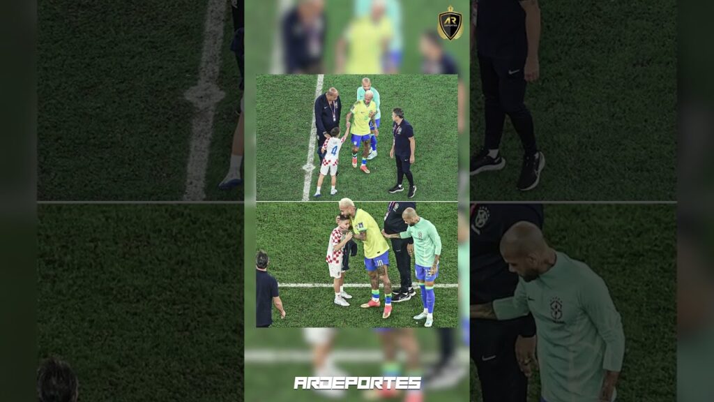 HIJO DE IVAN PERISIC CONSUELA A NEYMAR TRAS EL PARTIDO