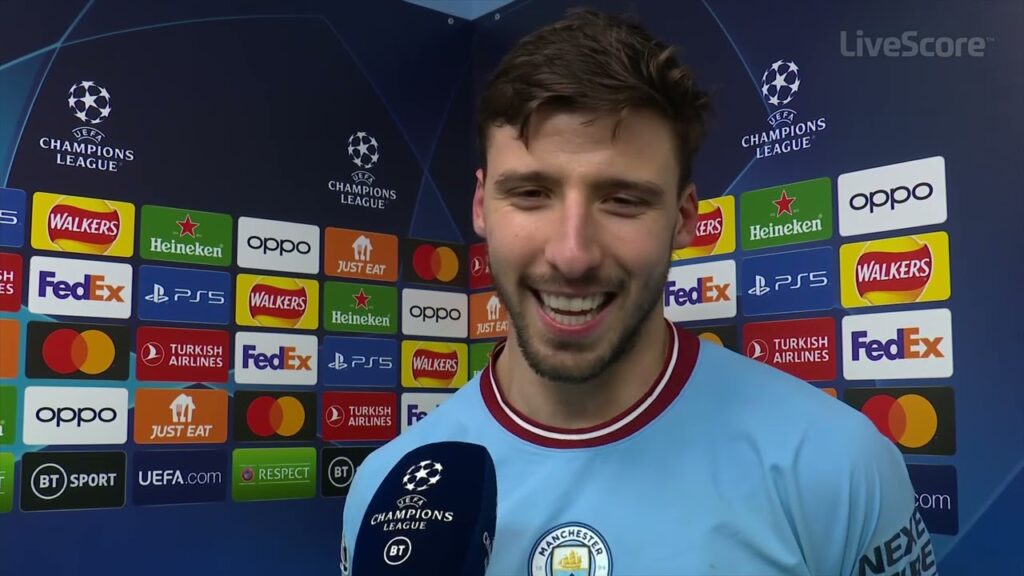 Rúben Dias lost track of how many goals Erling Haaland scored vs RB Leipzig 😂