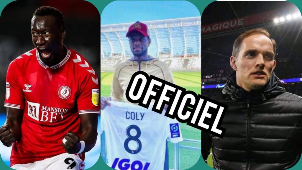 Officiel Racine Coly, Tomas Tuchel, Famara Diedhiou, Papu Gomez.