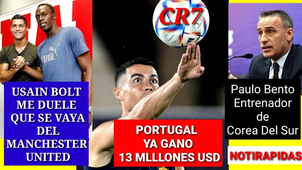 CRISTIANO RONALDO PORTUGAL HOY Noticias. CR7 vs Corea Del Sur, Usain Bolt Paulo Bento Hablan RONALDO