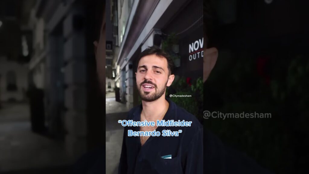 Asking Bernardo Silva What he does for living! 😂