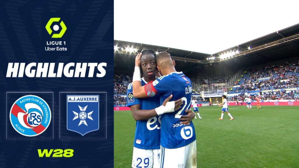 RC STRASBOURG ALSACE - AJ AUXERRE (2 - 0) - Highlights - (RCSA - AJA) / 2022-2023