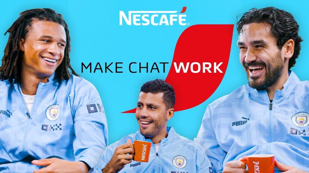 What makes Ilkay Gundogan happy?! | Nathan Ake + Rodri take a coffee break with Nescafe!