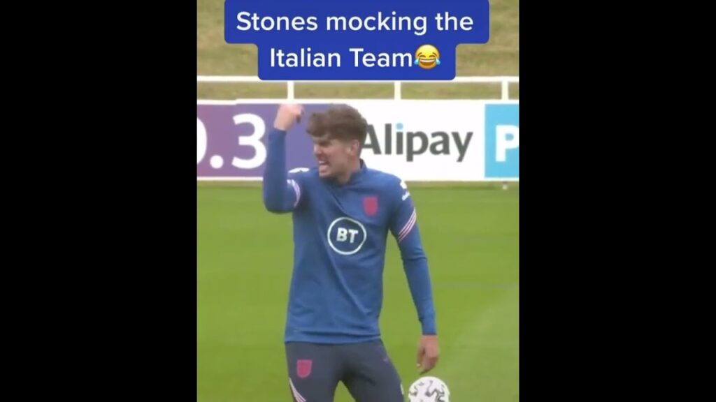 John Stones mocking Italy😂