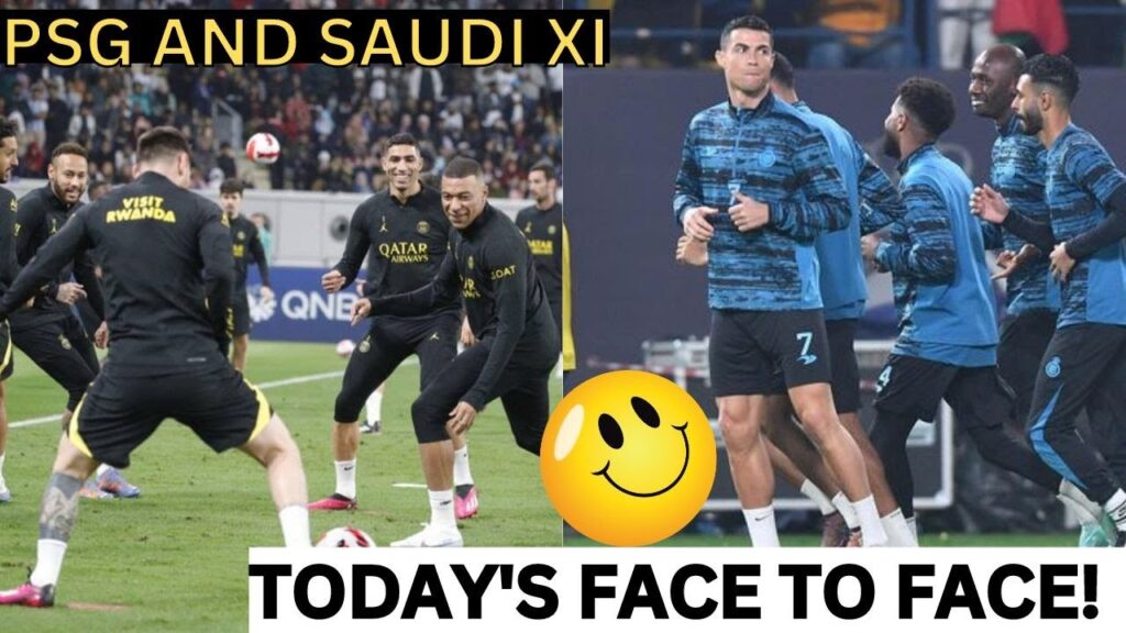 Messi, Mbappe, Neymar, Hakimi at PSG & CR7, Salem Al Dawsary Training Together| PSG And Saudi XI