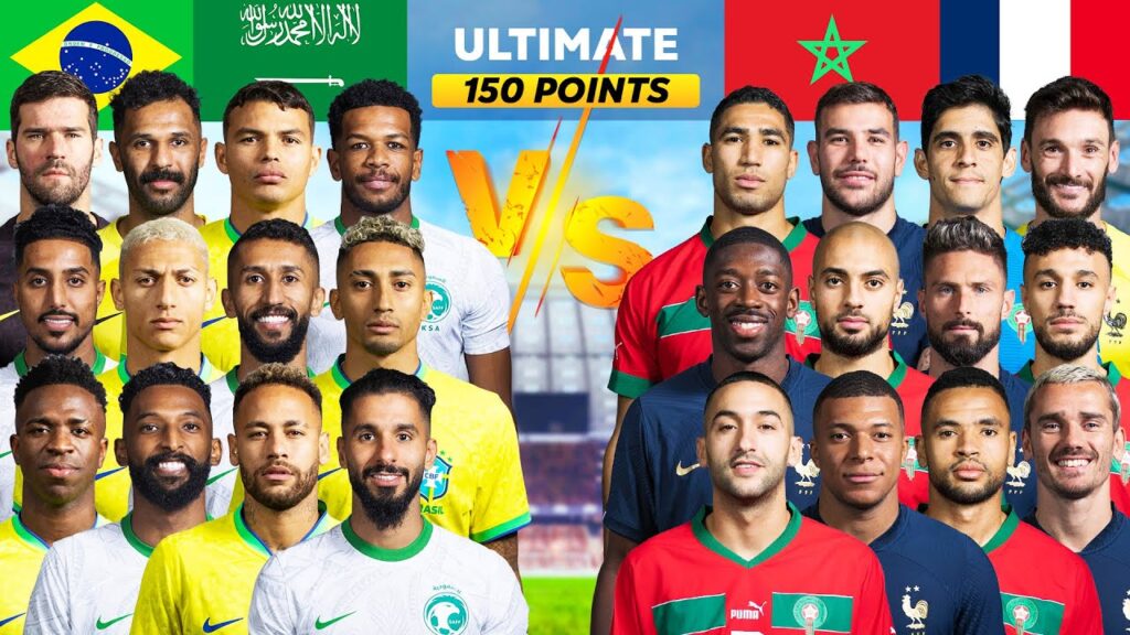 Saudi Arabia & Brazil VS Morocco & France (Mbappe, Neymar, Ziyech, Al-Dawsari) 🔥ULTIMATE LONG VS🔥