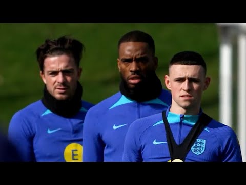 England train ahead of facing Italy in Euro 2024 Qualifiers