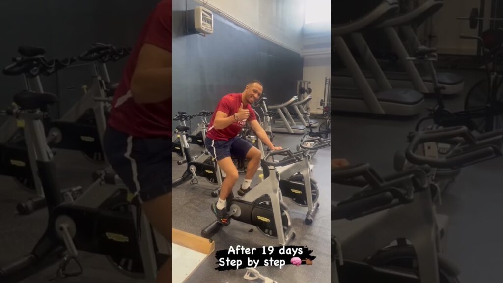 Victime d’une rupture des ligaments croisés du genou droit, Enzo Ebosse entame sa rééducation.