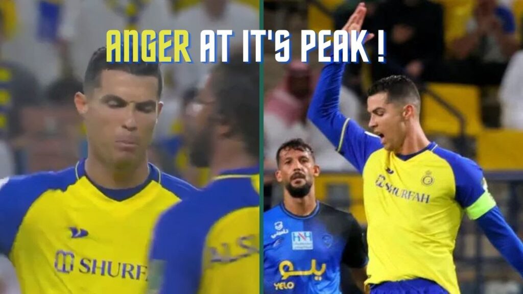 Ronaldo Extremely ANGRY during Al nassr vs Abha Match