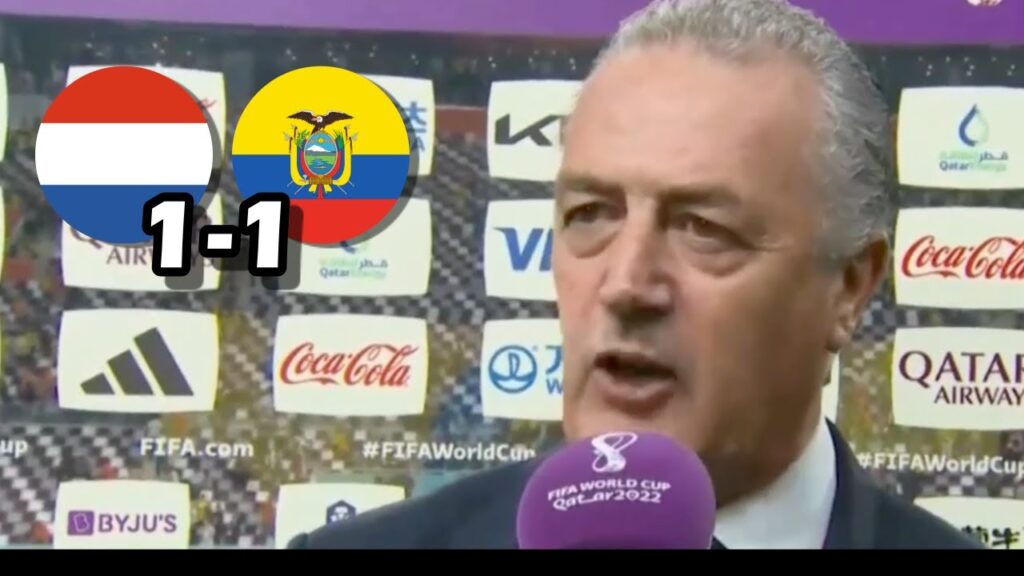 L REACCIÓN DE GUSTAVO ALFARO TRAS EL EMPATE EN EL MUNDIAL CONTRA PAISES BAJOS 1-1 ECUADOR