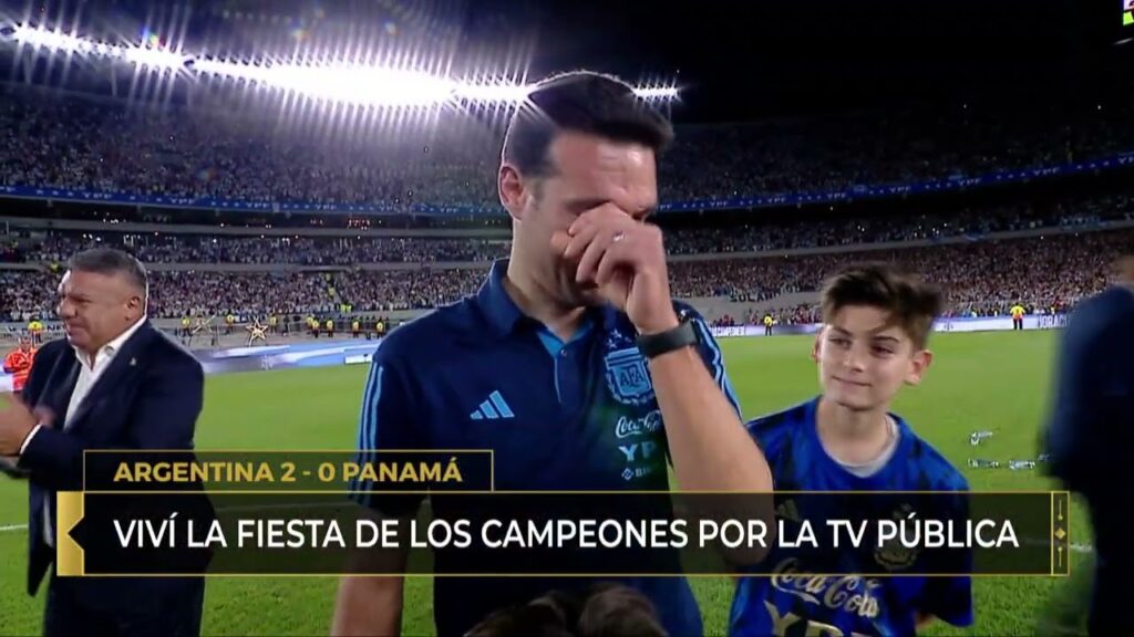 Agradecimiento de Scaloni al Monumental - Argentina 2-0 Panamá - Amistoso 2023