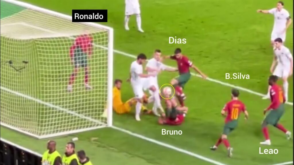 Cristiano Ronaldo reaction to Bruno Fernandes, Rafael Leao,Dias,Silva goal miss 😓😶⚽🇵🇹