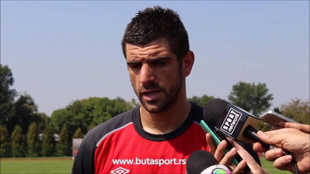 Stefan Mitrović  posle treninga "A" reprezentacije Srbije (30.08.2016)