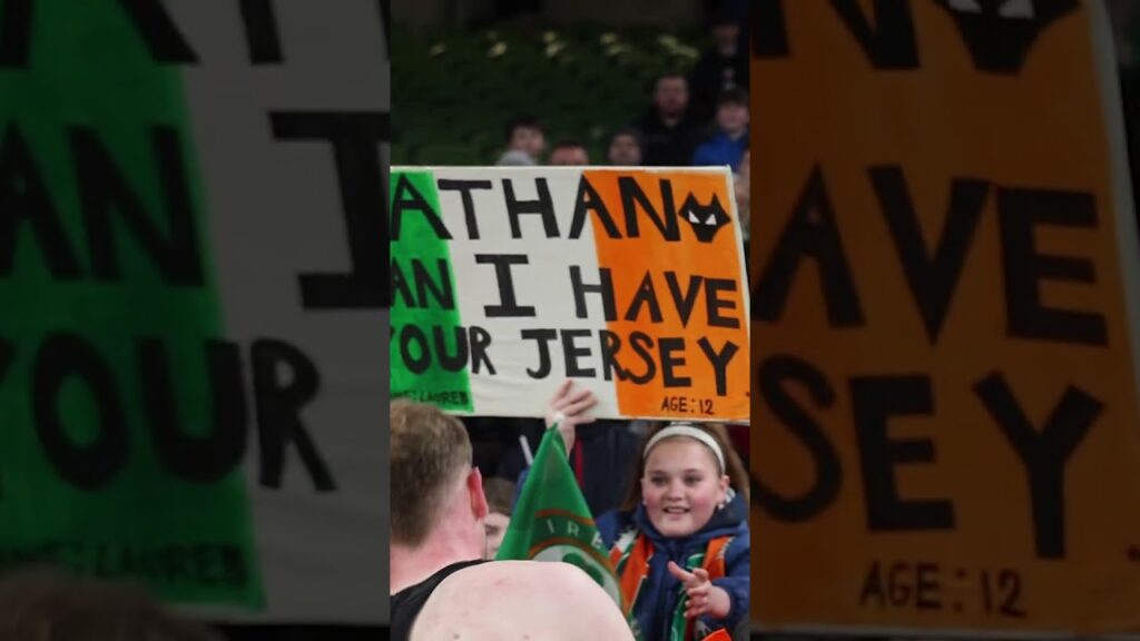 A lovely moment from Nathan Collins after the Latvia win 💚