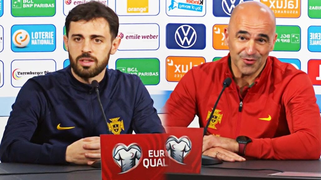Bernardo Silva e Roberto Martínez – Conferência de imprensa de ANTEVISÃO Luxemburgo x Portugal Bernardo Silva e Roberto Martínez - Conferência de imprensa de ANTEVISÃO Luxemburgo x Portugal