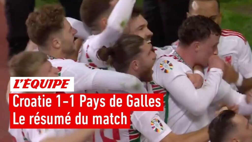 Croatie 1-1 Pays de Galles : Les Croates craquent à la dernière minute du match Croatie 1-1 Pays de Galles : Les Croates craquent à la dernière minute du match