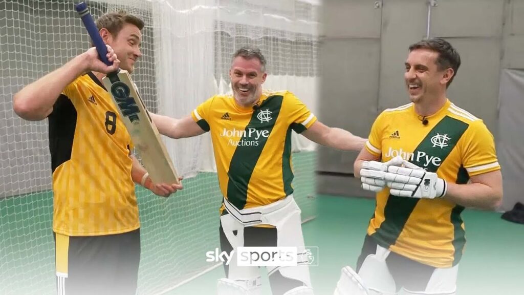 NEVILLE AND CARRAGHER FACE 100 BALLS FROM AN ENGLAND CRICKETER... 😂