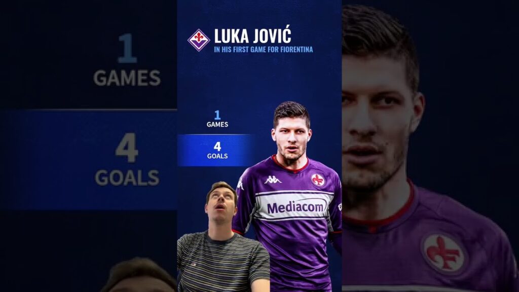 Luka Jovic has just scored 4 goals on his Fiorentina debut 🤯 #shorts #jovic #fiorentina #realmadrid