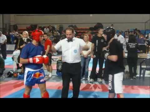 WAKO kick light 1/4 final seniors -74kg, European Cup 2012 Castelletto spora Ticino (NO)